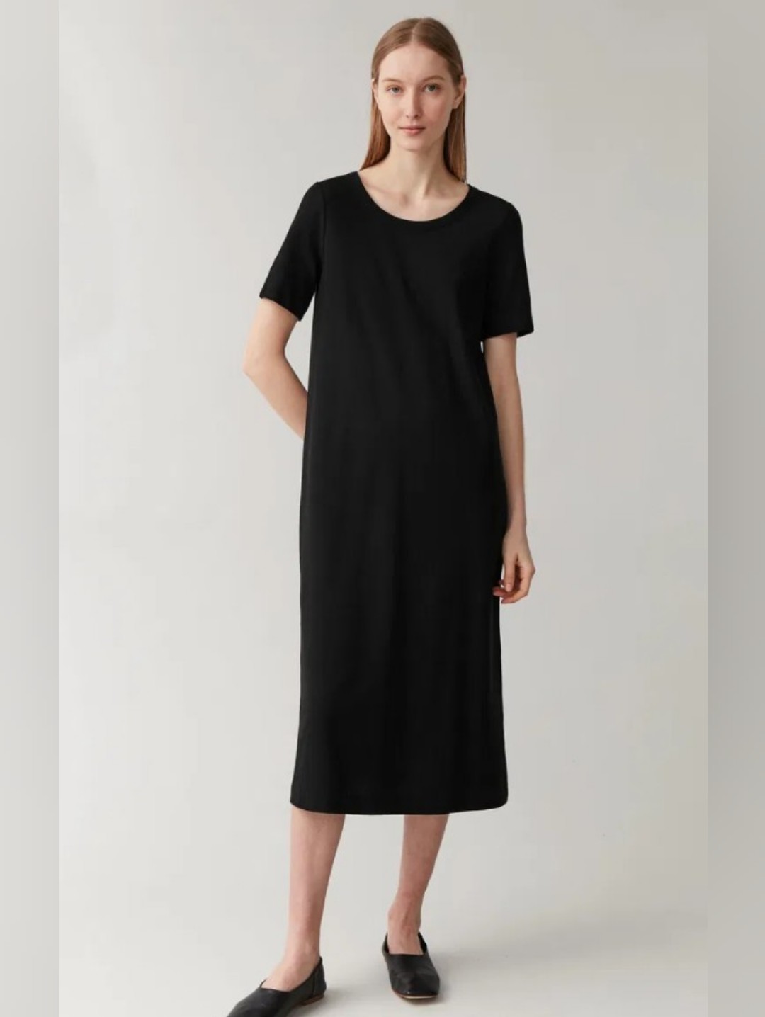 Drawstring Organic Cotton T-Shirt Dress